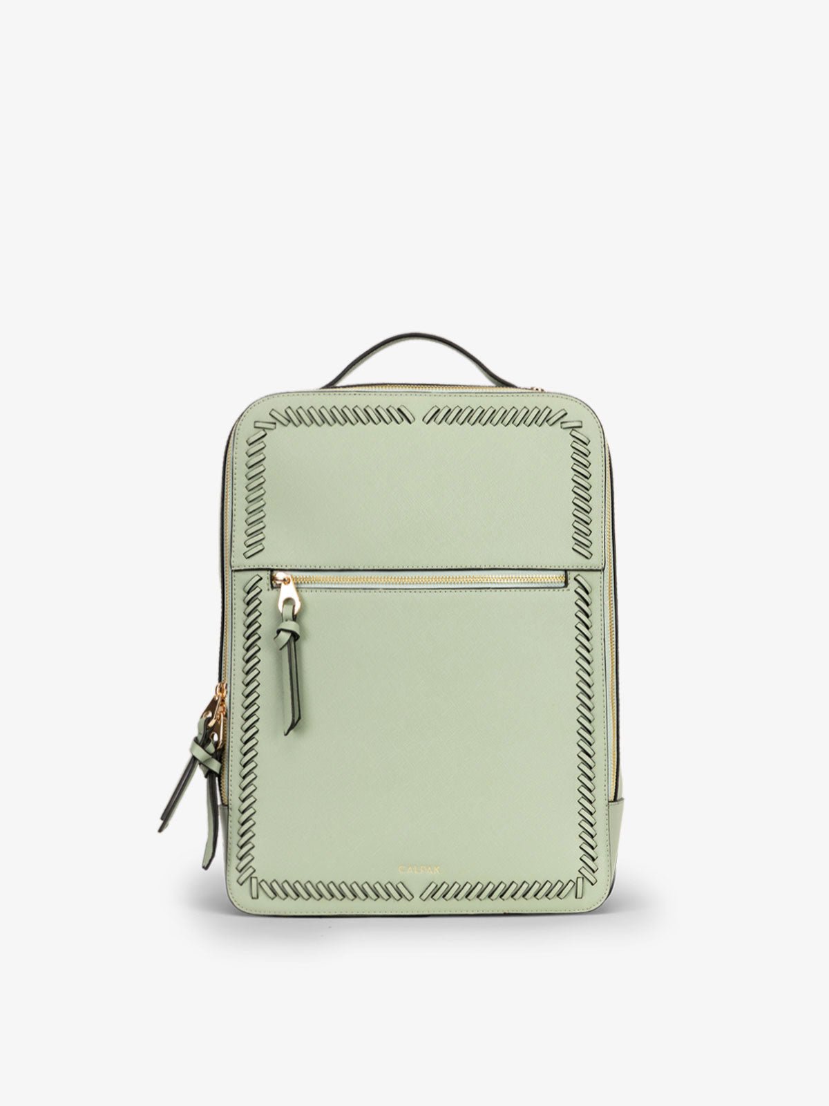 CALPAK Kaya 15 inch Laptop Backpack for women in green spearmint