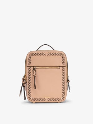Brown CALPAK Kaya Mini Backpack for women; BPK2301-CARAMEL