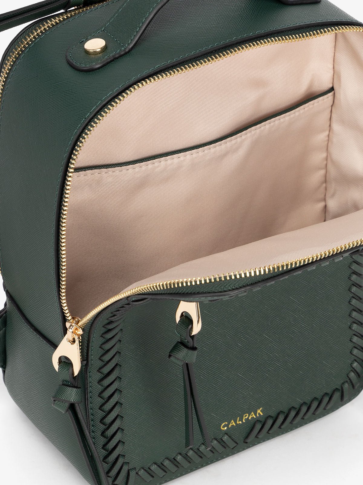 Emerald mini backpack with open compartment