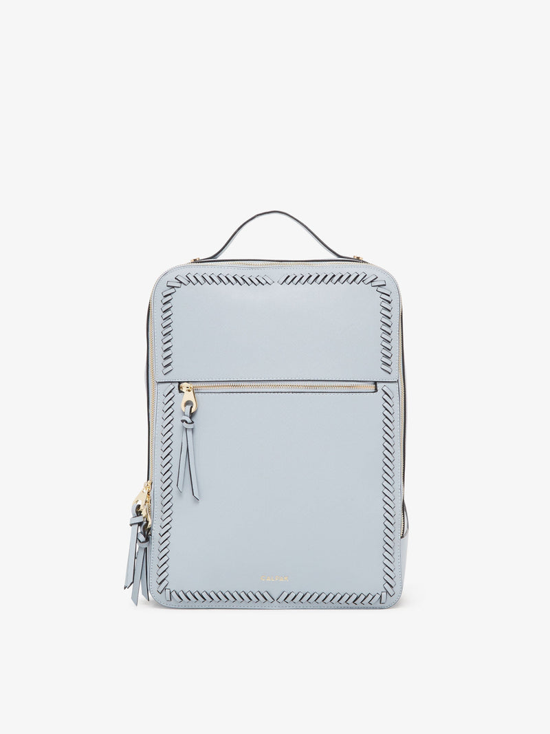 CALPAK Kaya laptop backpack in light blue denim