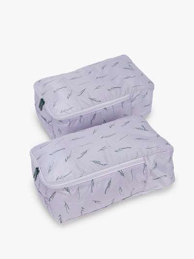 CALPAK Shoe Cubes (set of 2) inlight purple lavender print in Lavender Bloom; KSB2001-LAVENDER-BLOOM view 1