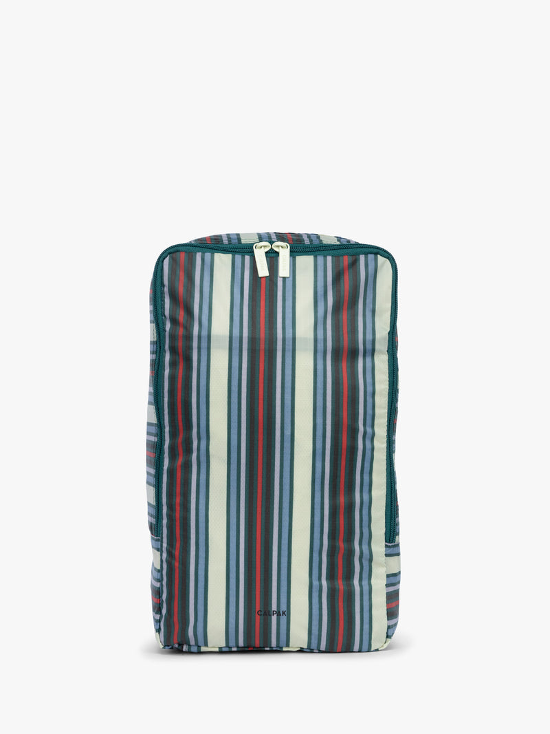 One of CALPAK Shoe Cubes in Riviera Stripe