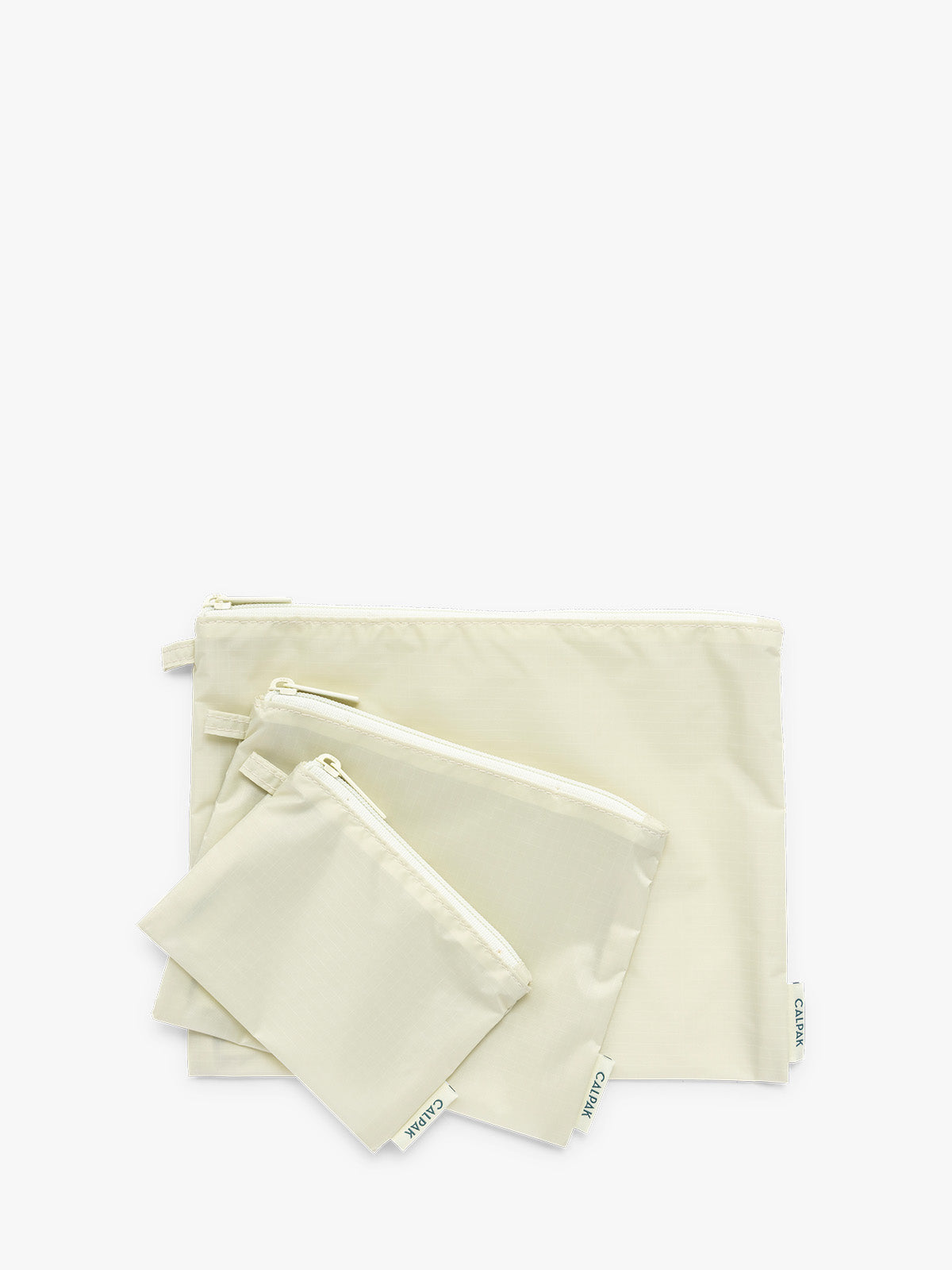 CALPAK Compakt ZIppered Pouch Set in light green Celadon; KZB2001-CELADON