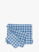 CALPAK Compakt Zip Pouch Set in white and blue gingham print French Blue Gingham; KZB2001-FRENCH-BLUE-GINGHAM