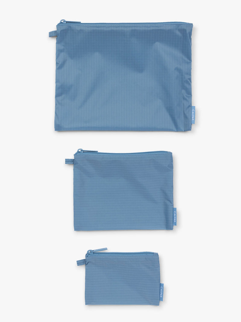 CALPAK Compakt Zip Pouch Set in lube French Blue