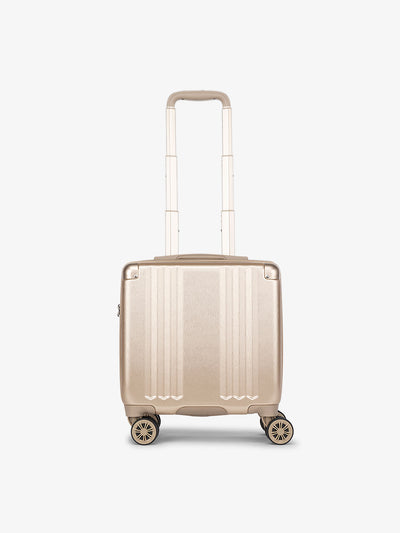 CALPAK Ambuer small carry on luggage with 360 spinner wheels in gold; LAM1014-GOLD