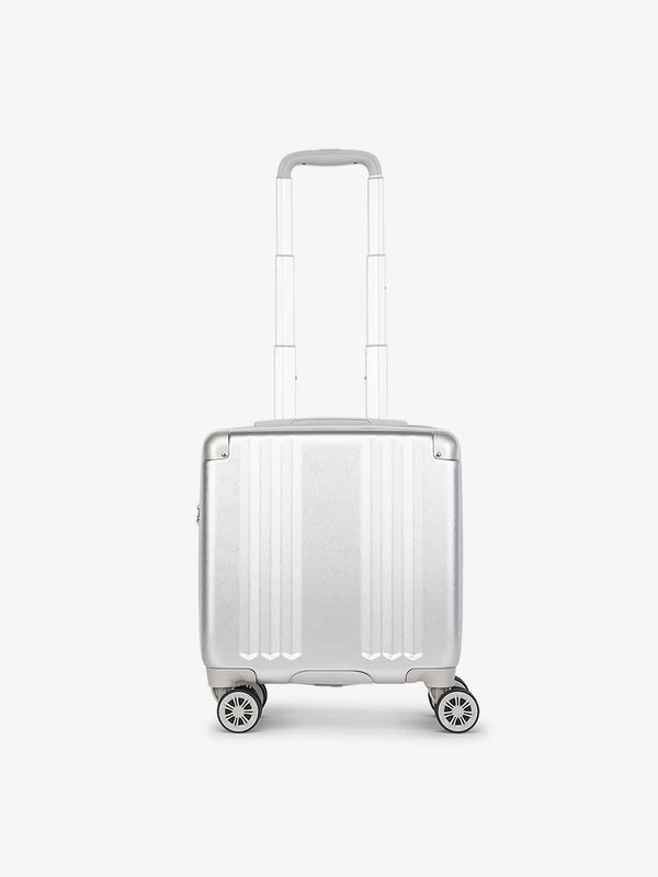 CALPAK Ambeur small carry-on luggage with 360 spinner wheels in silver