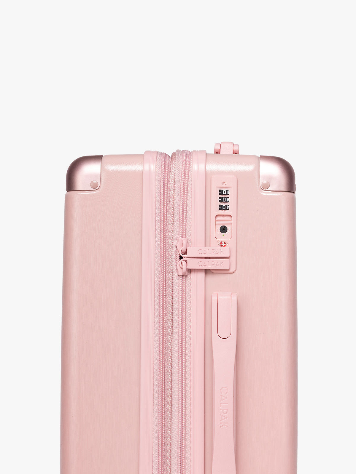 TSA approved lock on CALPAK Ambeur Large Luggage in light pink Blossom; LAM1028-BLOSSOM