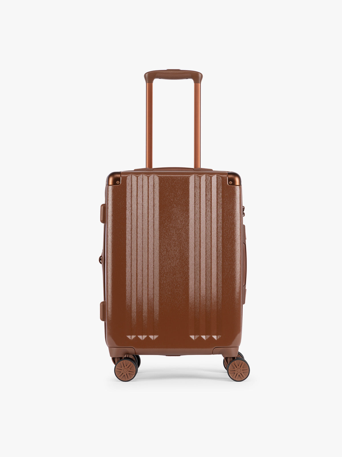 Carry On size of CALPAK Ambeur Three-Piece Set in light Honey Brown, against a plain white background; LAM3000-HONEY-BROWN