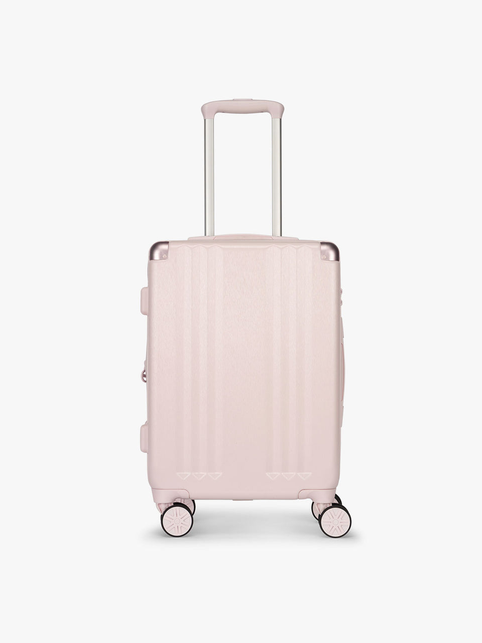 CALPAK Ambeur Carry On Luggage in light pink Shell Pink with handles and wheels; LAM1020-SHELL-PINK