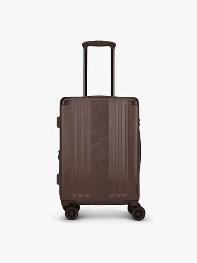 CALPAK Ambeur Carry On Luggage in brown Walnut with metallic look;LAM1020-WALNUT