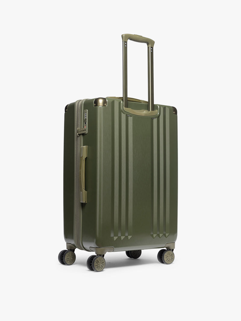 CALPAK Ambeur Medium Luggage in dark green Pine back view