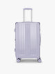 CALPAK Ambeur Medium Luggage in light lavender purple in Sea Glass with handles and spinner wheels on a white background; LAM1024-SEA-GLASS