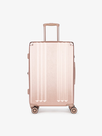 CALPAK Ambeur pink rose gold medium 26-inch lightweight hardshell rolling luggage; model LAM1024-ROSE-GOLD