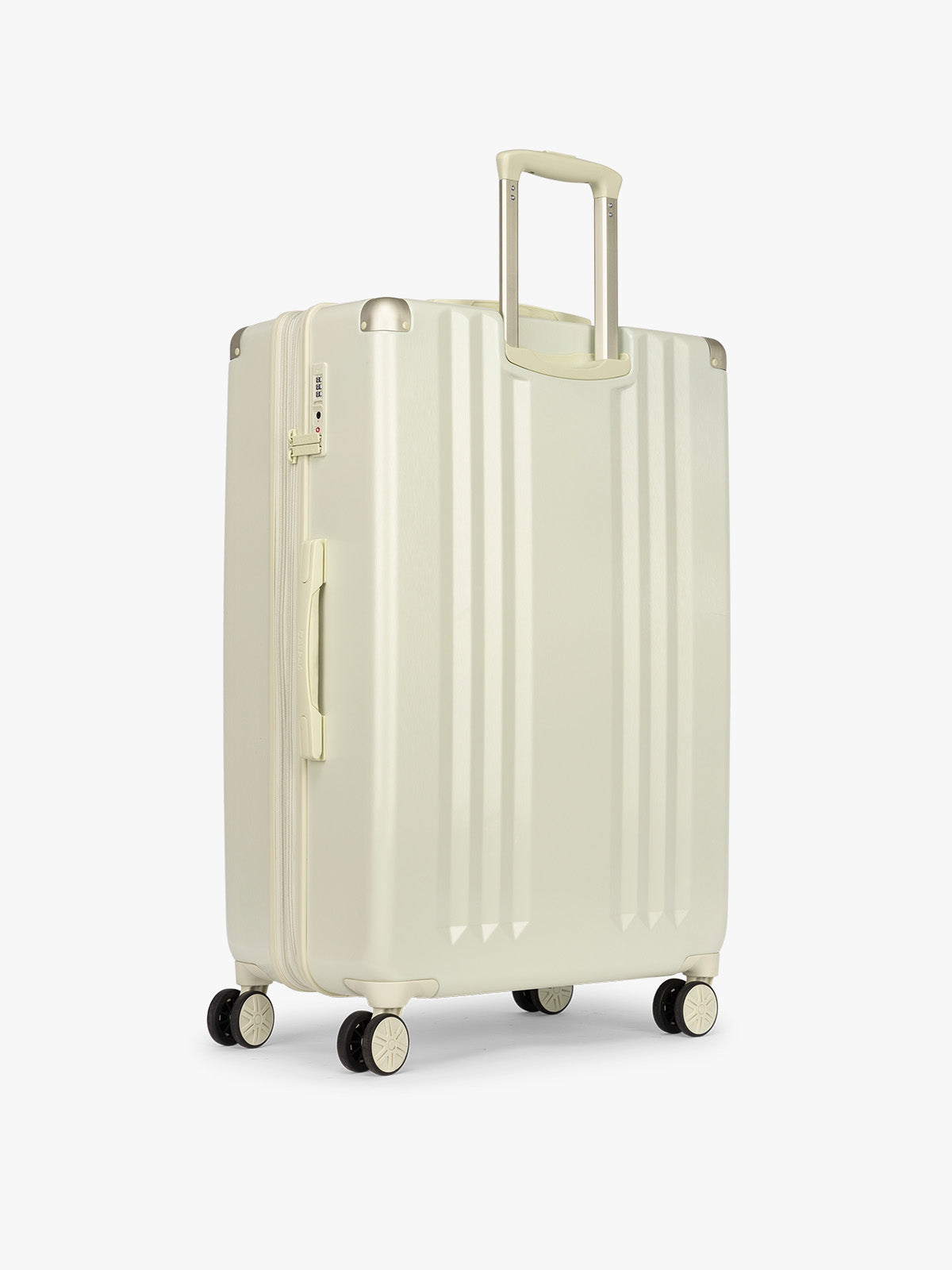 Backside of CALPAK Ambeur Large Luggage in light green Celadon; LAM1028-CELADON