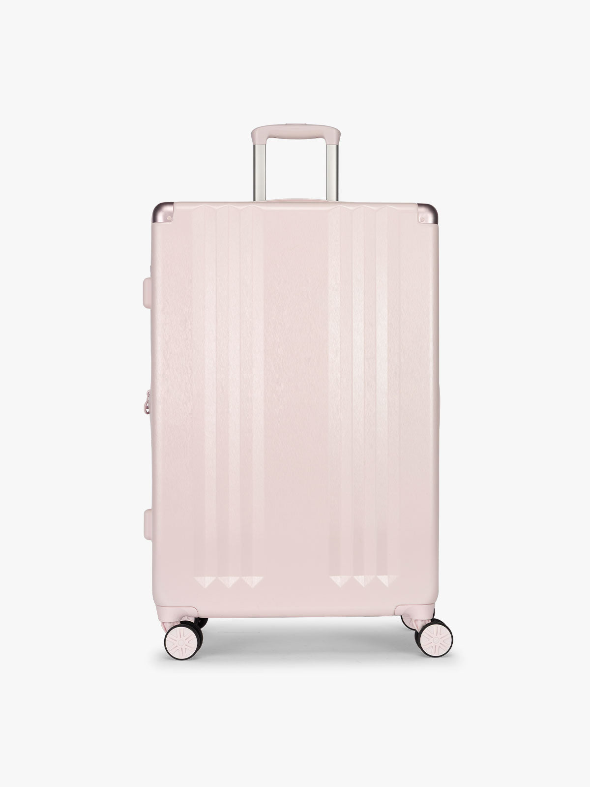 CALPAK Ambeur Large Luggage in light pink in Shell Pink with handles and spinner wheels; LAM1028-SHELL-PINK