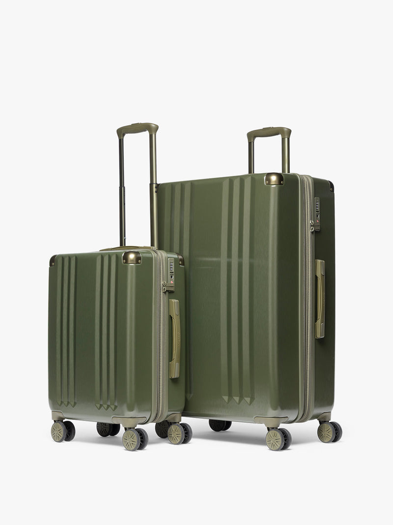 CALPAK dark green Pine 2pc Luggage Set