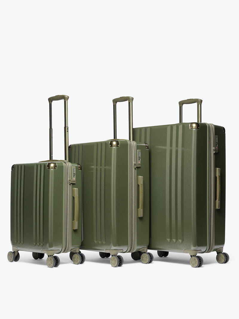 CALPAK Ambeur 3pc dark green Pine Luggage Set