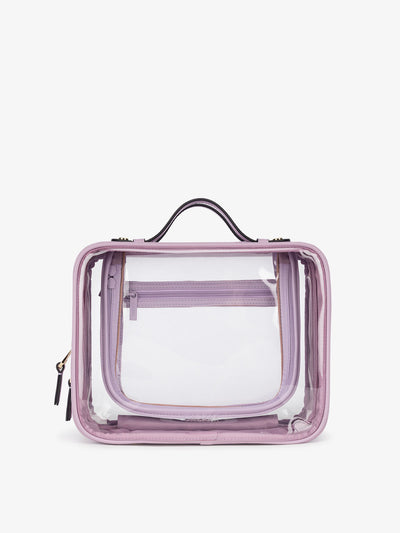 CALPAK transparent cosmetic bag in lavender purple; CCC2001-LAVENDER