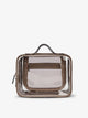 CALPAK large transparent travel cosmetics bag with handle in mocha; CCC2001-MOCHA