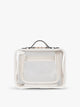 CALPAK Large Clear Cosmetics Case in White front view; CCC2001-WHITE
