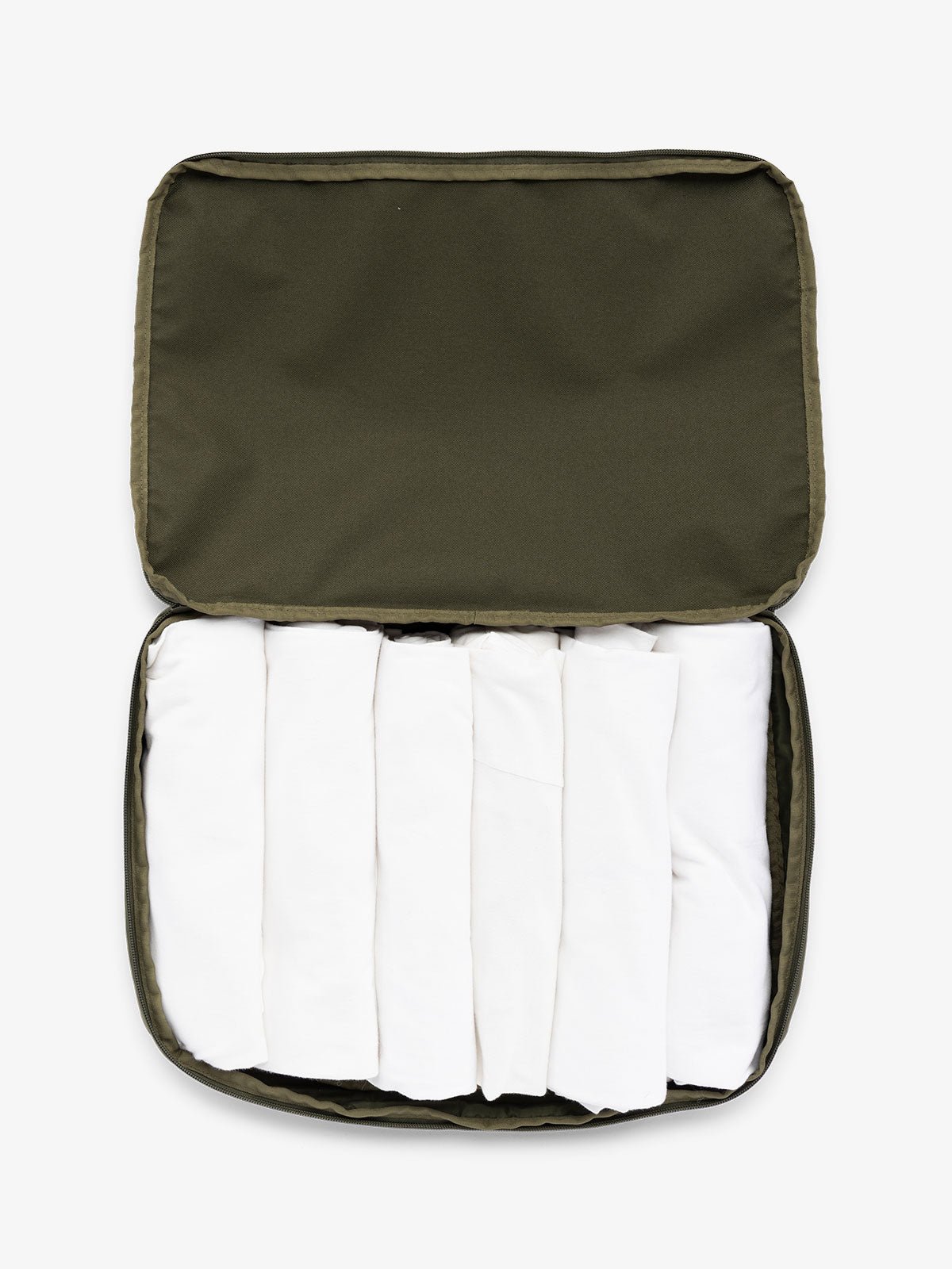 CALPAK large packing cubes for travel made with durable material in moss