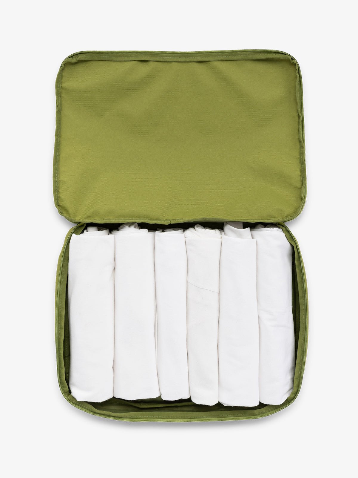 CALPAK Large Compression Packing cubes for travel made with durable materials in palm