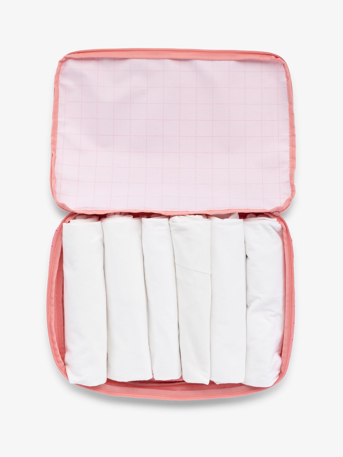CALPAK Large Compression Packing cubes for travel made with durable materials in pink