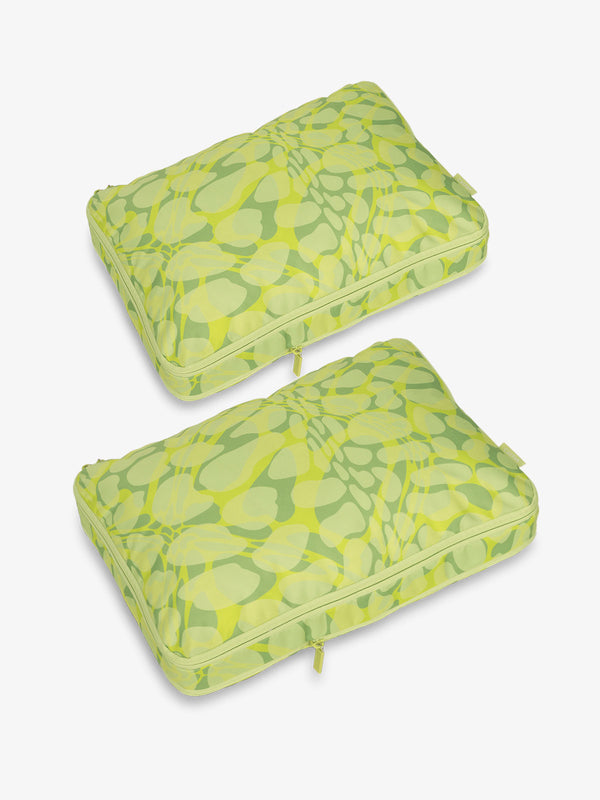 CALPAK Large Compression Packing Cubes in green lime viper