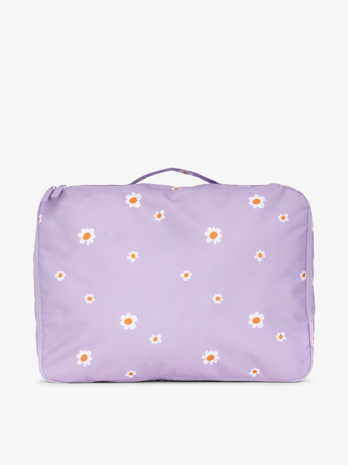 CALPAK large packing cubes with top handle in lavendar floral print