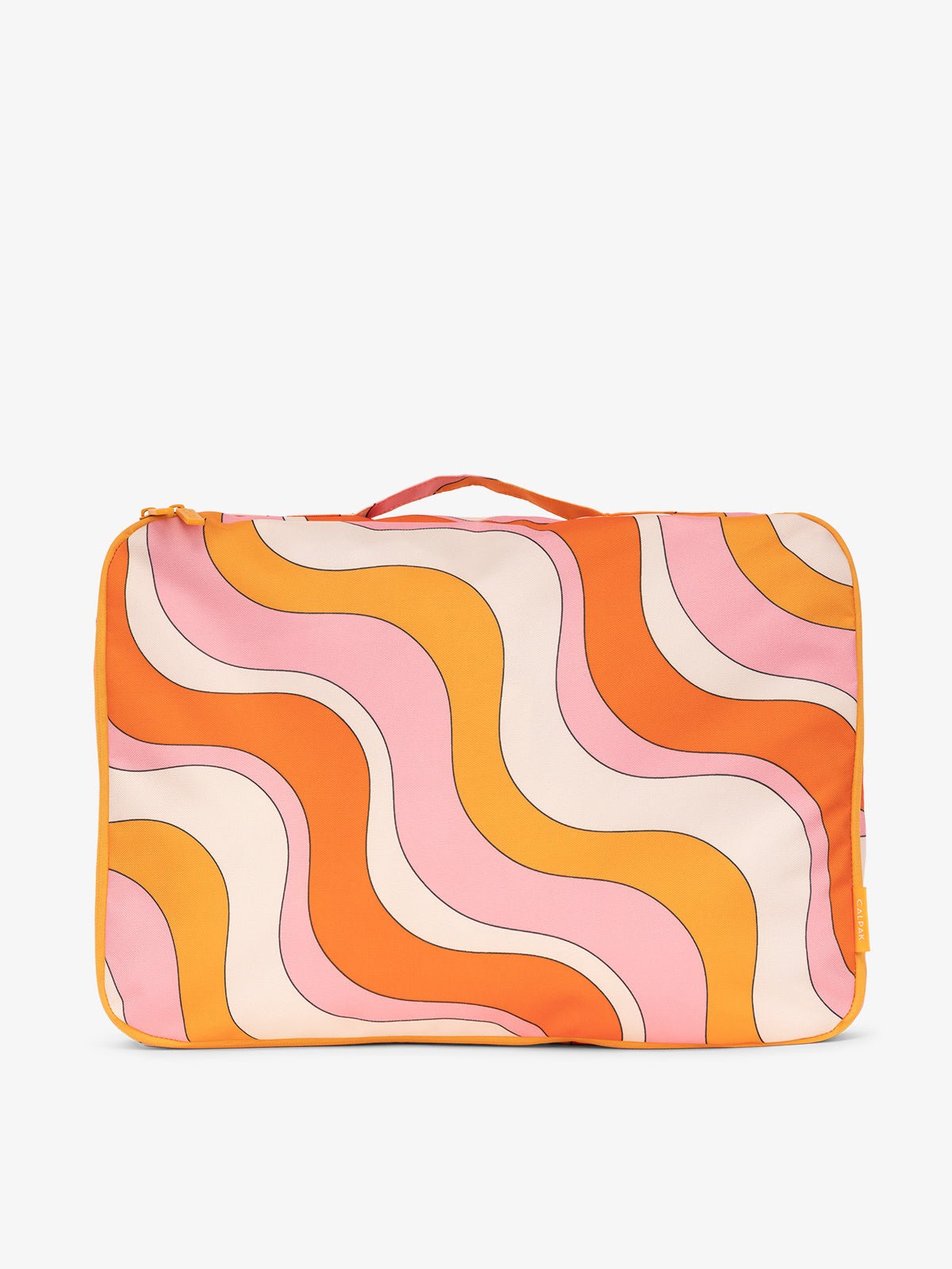 CALPAK large packing cubes with top handle in retro sunset