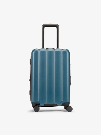 CALPAK Pacific blue carry-on luggage made from an ultra-durable polycarbonate shell and expandable by up to 2; LCO1020-PACIFIC view 1