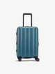 CALPAK Pacific blue carry-on luggage made from an ultra-durable polycarbonate shell and expandable by up to 2"; LCO1020-PACIFIC