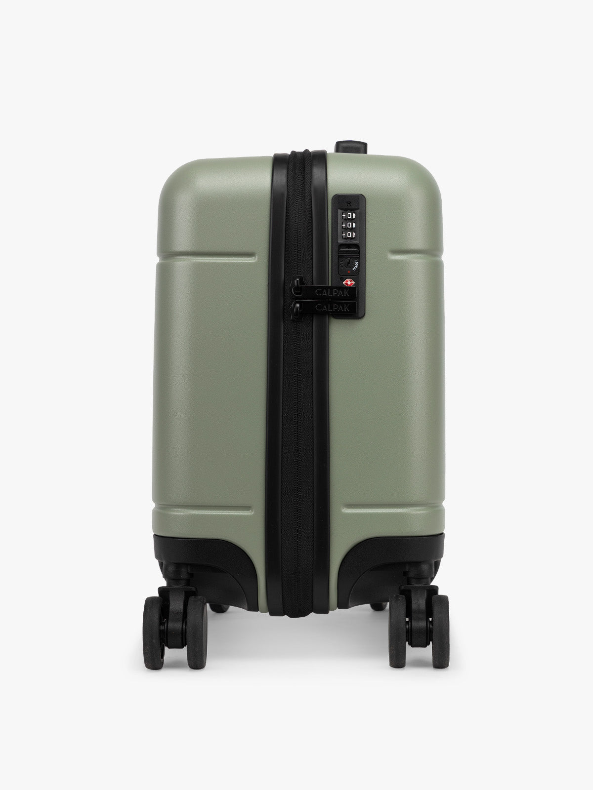 CALPAK Hue Mini Carry On Luggage side TSA approved lock in green Juniper; LHU1014-JUNIPER