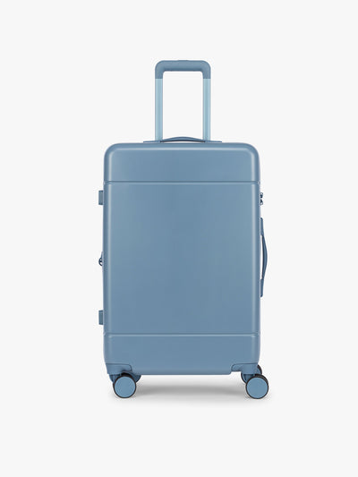 CALPAK Hue Medium Luggage in light blue French Blue and blue and white gingham interior ; LHU1024-FRENCH-BLUE view 1