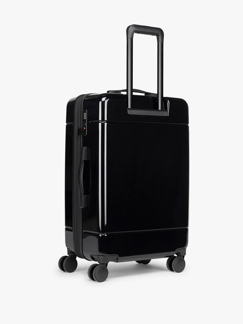 Back view of CALPAK Hue Medium Luggage in Glazed Black