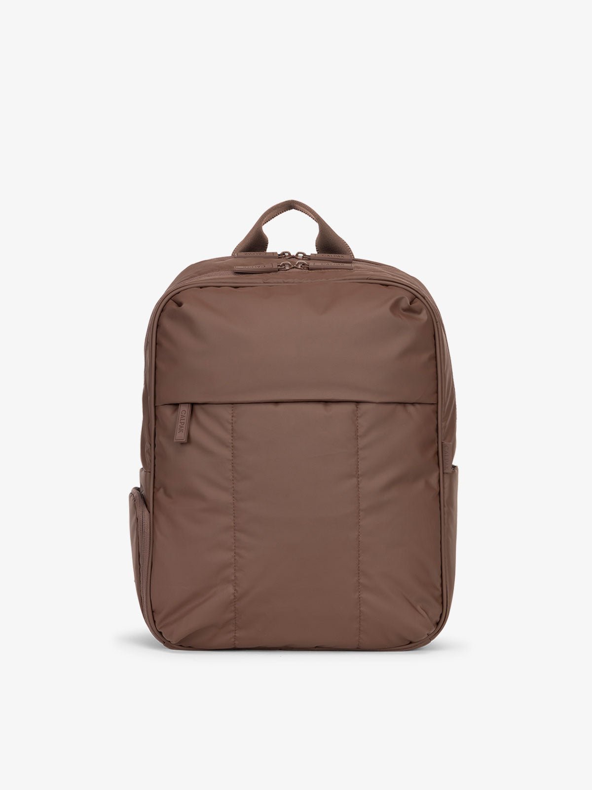 CALPAK Luka Laptop Backpack for school in dark brown walnut