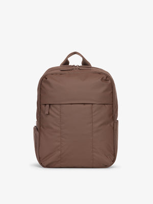 CALPAK Luka Laptop Backpack for school in dark brown walnut; BPL2001-WALNUT