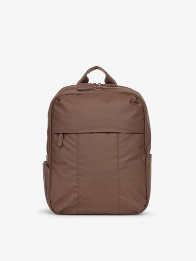 CALPAK Luka Laptop Backpack for school in dark brown walnut; BPL2001-WALNUT view 1