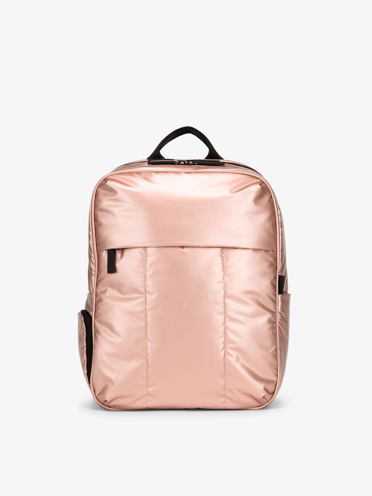 CALPAK Luka Laptop Backpack for school in metallic rose gold