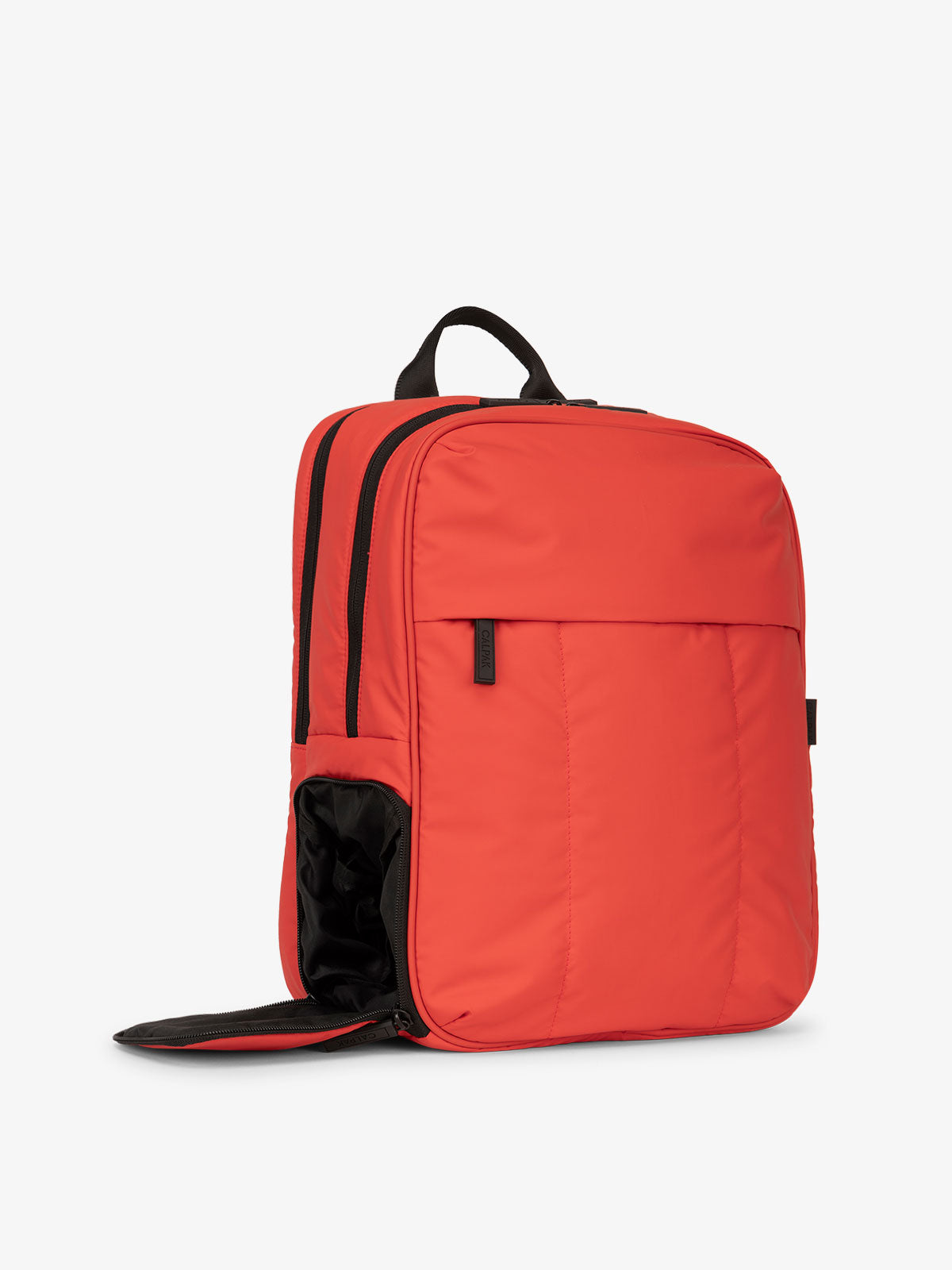 CALPAK Luka Laptop travel Backpack with shoe compartment in red rouge; BPL2001-ROUGE