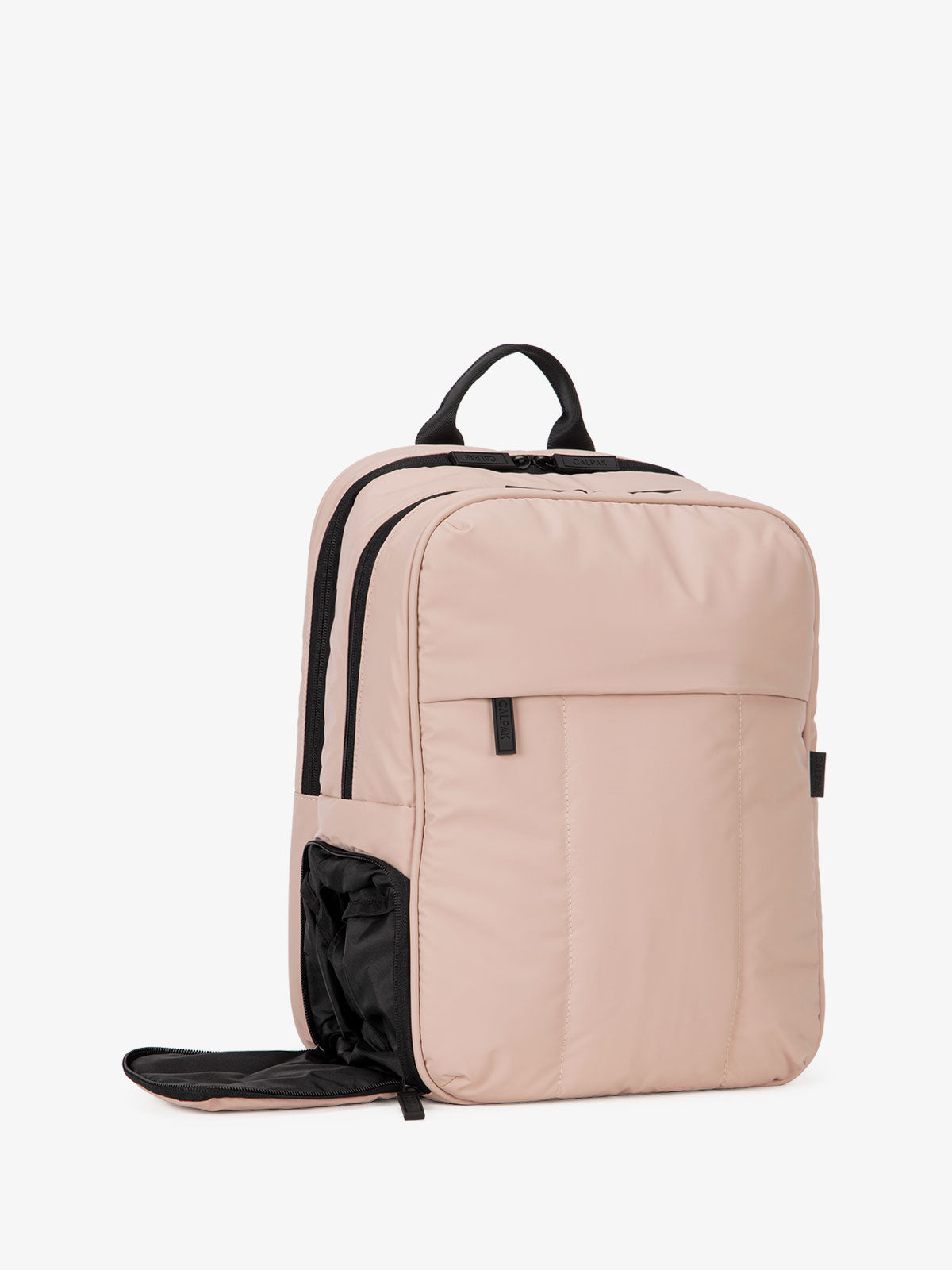 Luka laptop backpack with shoe compartment; BPL2001-ROSE-QUARTZ