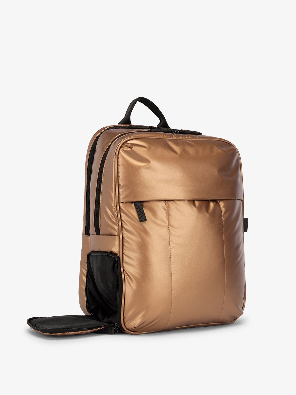 CALPAK Luka Laptop travel Backpack with shoe compartment in copper