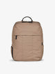 CALPAK Luka 17 inch Laptop Backpack featuring soft, puffy exterior and water resistant lining in chocolate; BPX2301-CHOCOLATE
