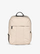 CALPAK Luka 17 inch Laptop Backpack featuring soft, puffy exterior and water resistant lining in oatmeal; BPX2301-OATMEAL