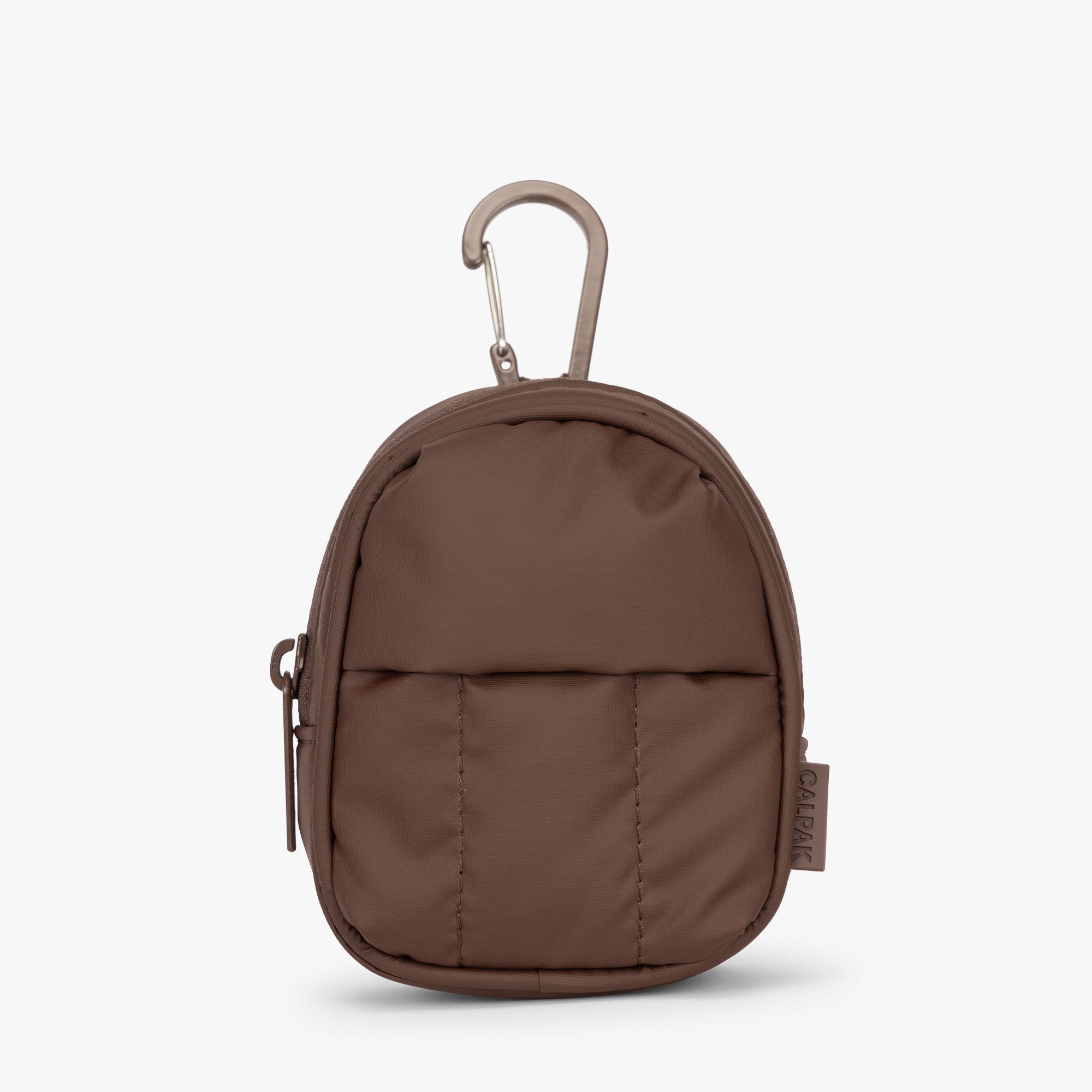 Luka Backpack Zip Bag Charm in Walnut | CALPAK