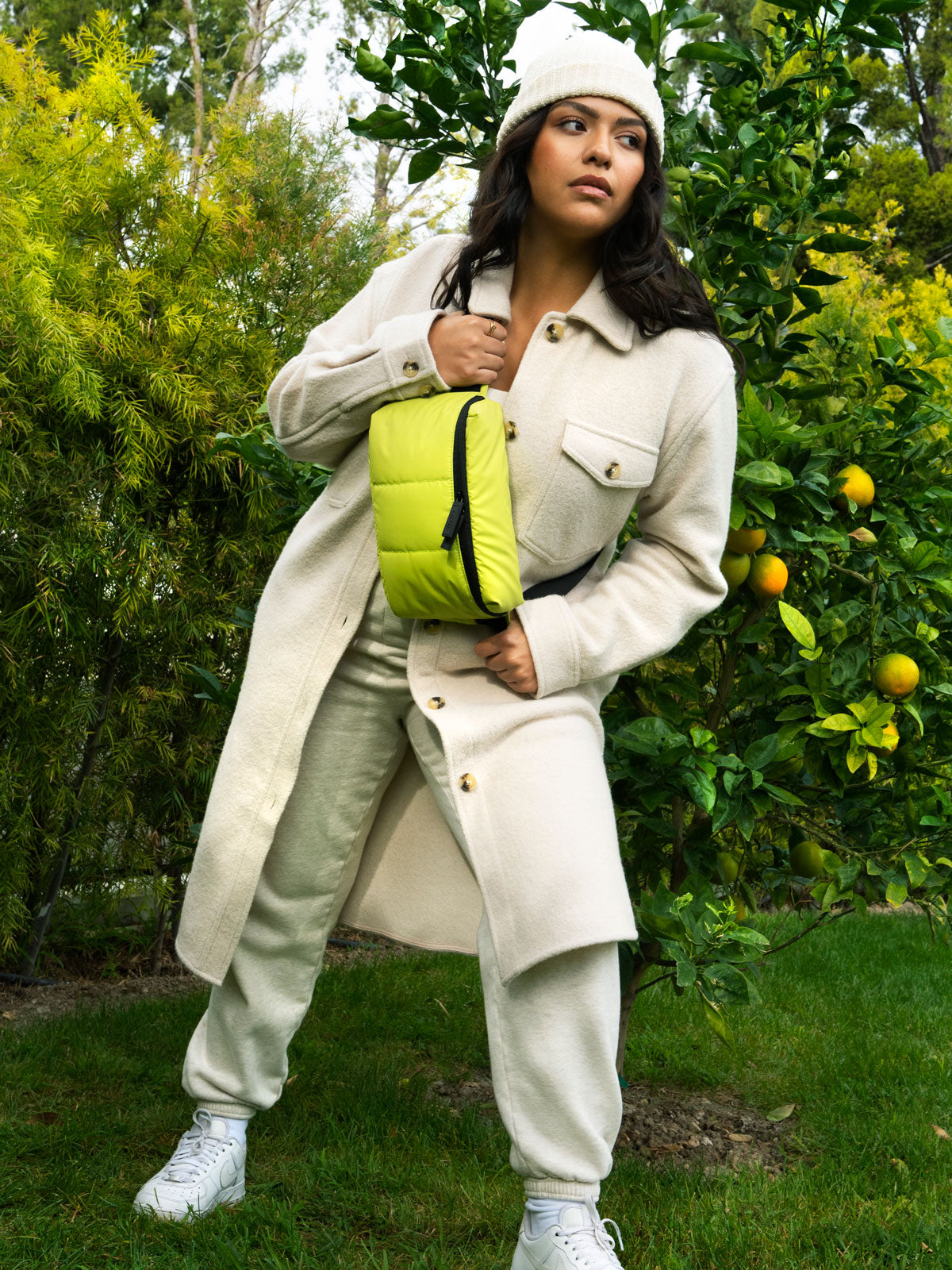 CALPAK celery green fanny pack for women; BB1901-CELERY