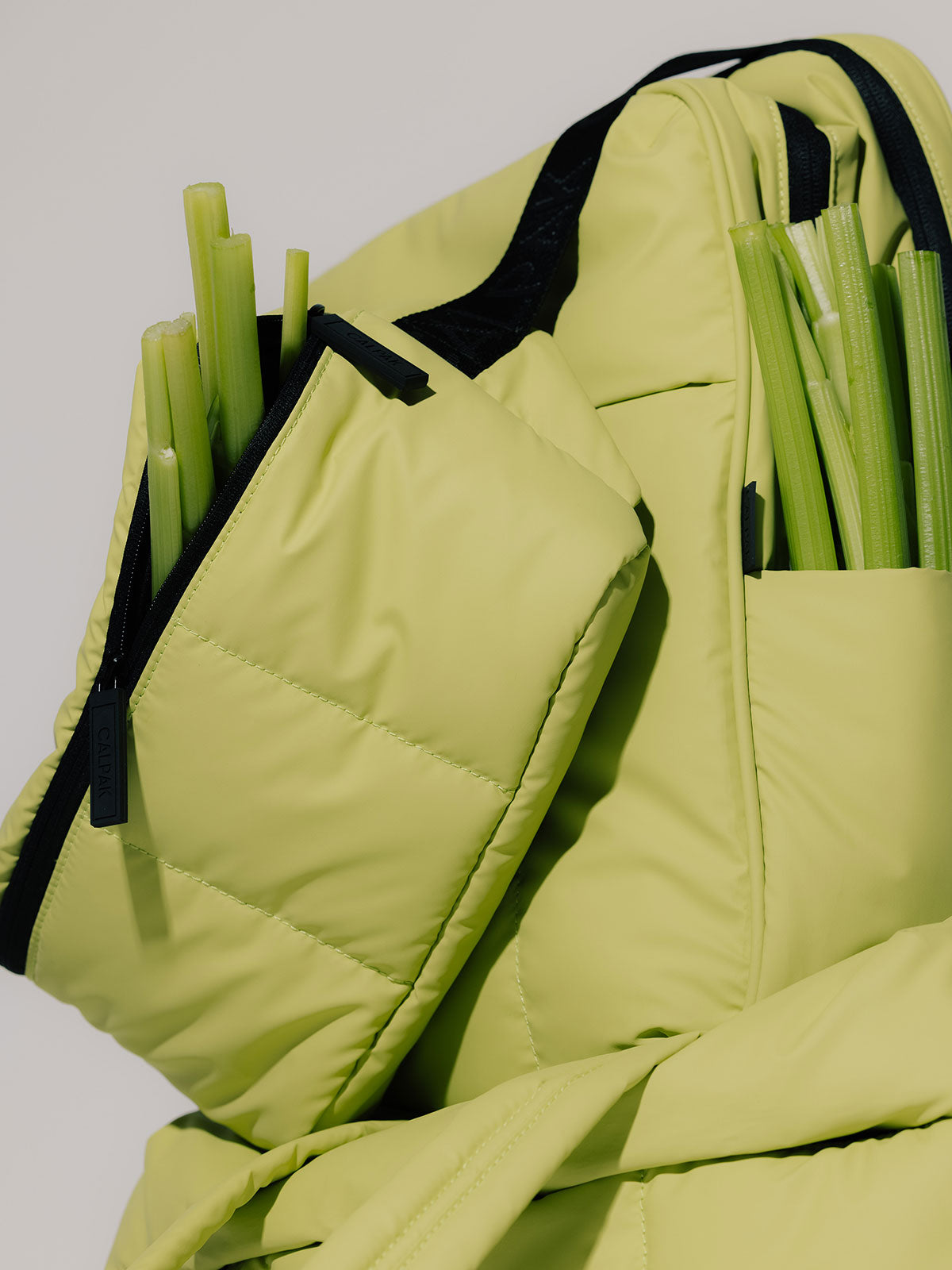CALPAK belt bag in celery green; BB1901-CELERY