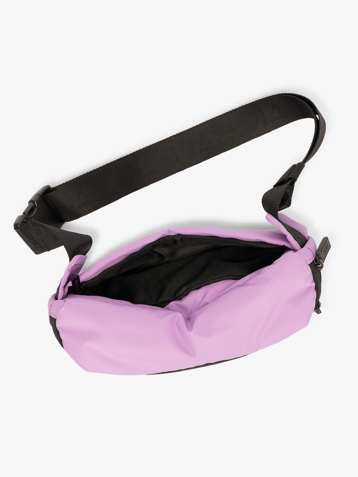 CALPAK Luka Belt Bag with adjustable strap and hidden back pocket in lilac pink; BB1901-LILAC