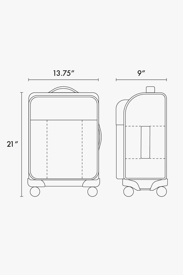 Luka Soft-Sided Carry-On Luggage dimensions